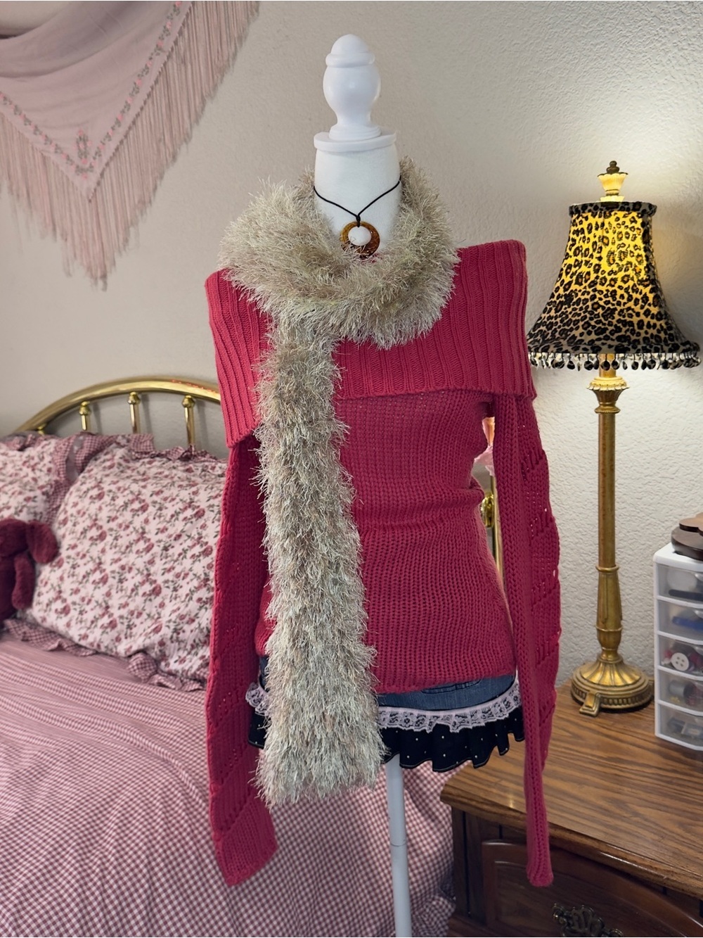 Y2K Fuzzy Scarf